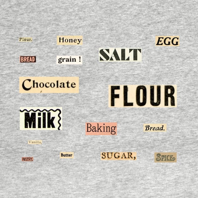 Old-School Baker Typography Collage by LochNestFarm